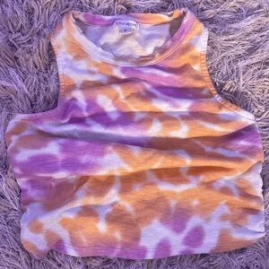 Orange and purple tye dye tank